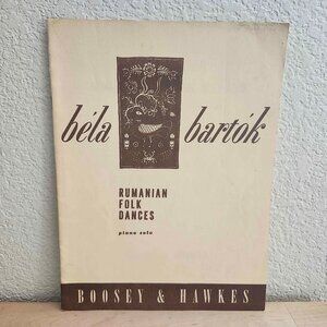 Antique 1918 Bela Bartok Romanian Folk Dances Piano Sheet Music - Score Solo